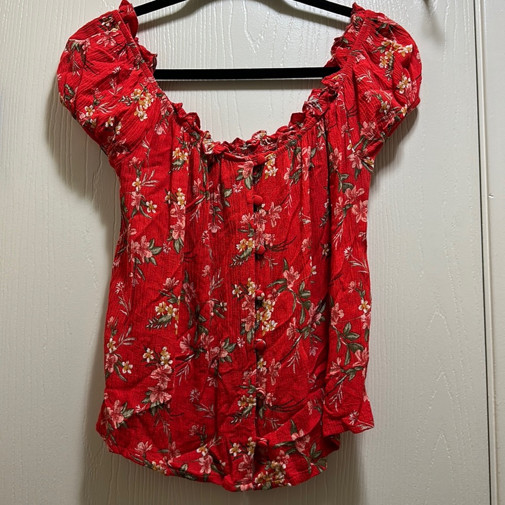Off Shoulder Hawaiian top